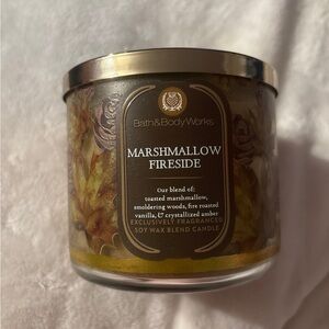 Bath & Body Works Marshmallow Fireside Candle - Brown and Gold
